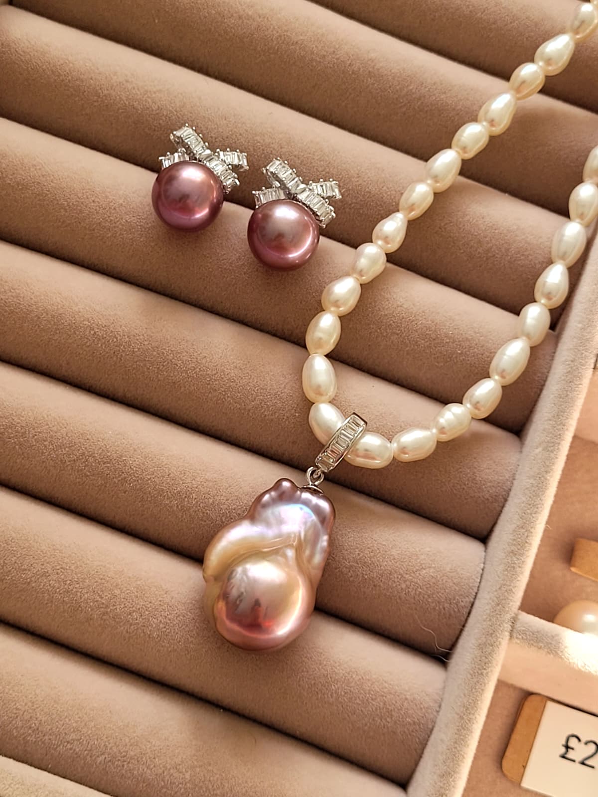Purple 20mm Baroque Freshwater Pearl Pendant
