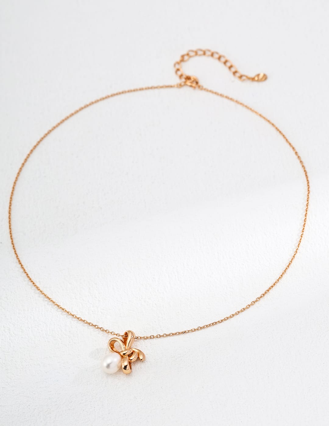 Romantic Ribbon Freshwater Pearl Pendant Necklace