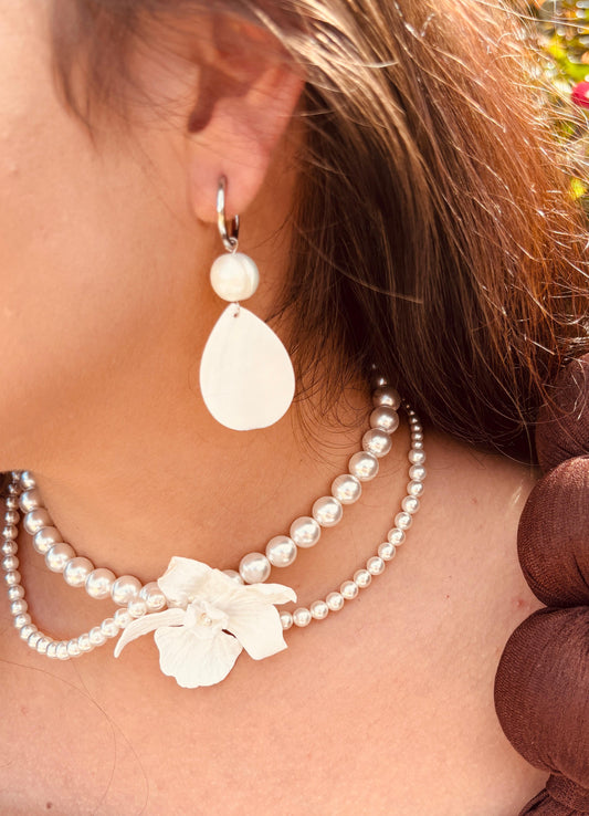 Teardrop Shell Earrings