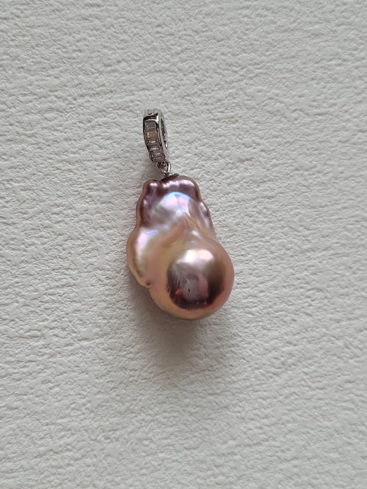 Purple 20mm Baroque Freshwater Pearl Pendant
