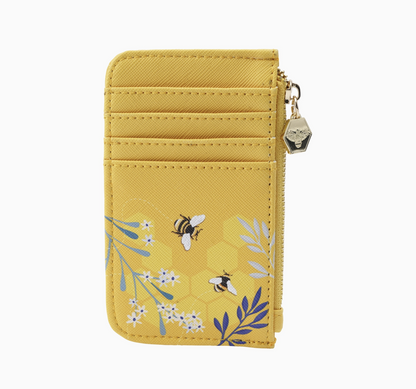 The Beekeeper Yellow Bee Design Card Holder Purse
