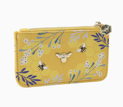 The Beekeeper Yellow Bee Design Card Holder Purse